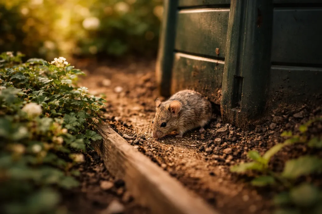 Muis in de tuin